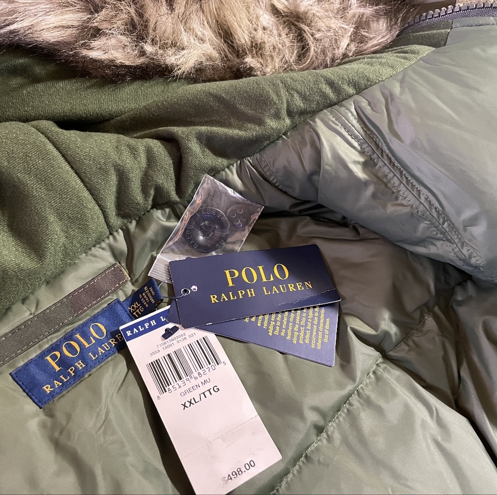 NWT $498 POLO RL RALPH LAUREN Camo Down Filled Bomber Jacket Coat Men’s Medium - Picture 8 of 14